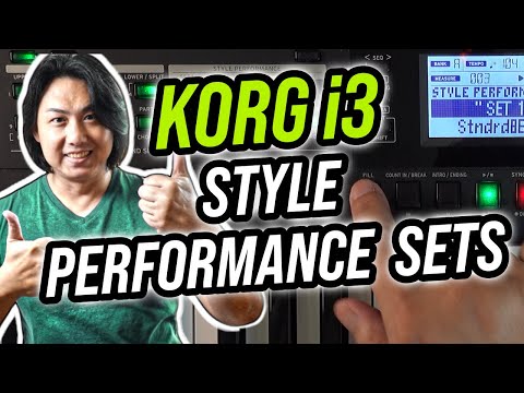 Using PERFORMANCE STYLE SETS in Korg i3 Workstation Keyboard