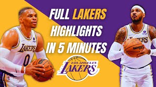 Los Angeles Lakers ALL HIGHLIGHTS vs Houston Rockets in Just 5 minutes!  10/31/21
