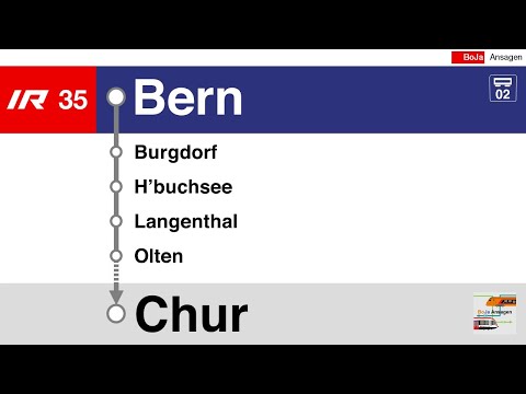 SBB Ansagen I IR35 "Aare Linth" Bern - Chur I BoJa Ansagen