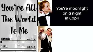Glee - You're All the World to Me | Line Distribution + Lyrics