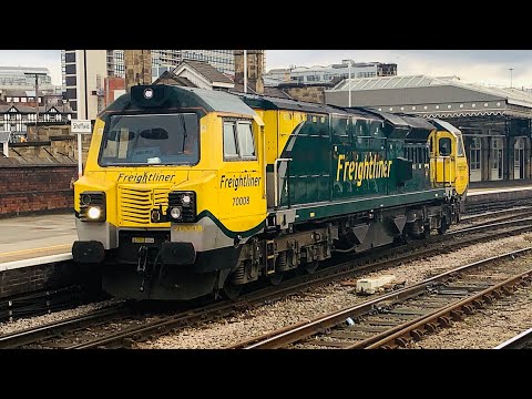 Freightliner 70008 At Sheffield From Hunslet Yard (Flhh) To Sheffield