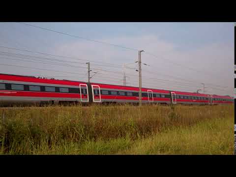 Frecciarossa 9608 Roma T.ni - Milano C.le in transito a San Zenone al Lambro (MI)