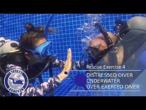 PADI Rescue Diver Course Skill: How to Rescue a Distressed Scuba Diver (Over Exerted Diver)