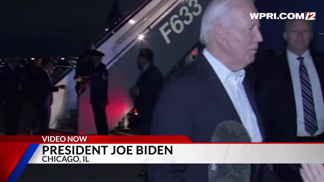 Video Now: President Joe Biden reacts to DNC as he departs Chicago