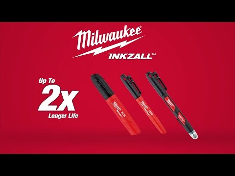 Marker INKZALL, fine point, red, Milwaukee - Markers