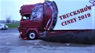 Truckshow Ciney 2019 - trucks are leaving with loud pipes in 4K- Part 1