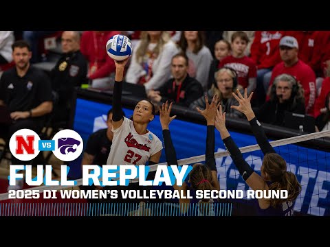 Nebraska vs. Kansas State: 2025 NCAA women's volleyball second round | FULL REPLAY