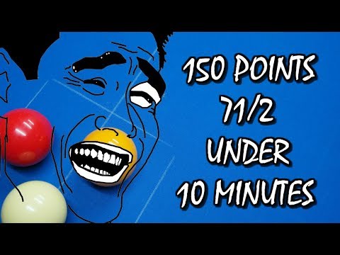 HOW IS THIS POSSIBLE?! - 150+ Run Under 10 Minutes In Balkline 71/2! | Carom Billiards