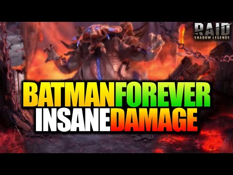 CRAZY DAMAGE!! BATMAN FOREVER UNKILLABLE GUIDE WITH NINJA RAID SHADOW LEGENDS
