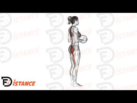 Exercice Soulevé de terre sur une jambe avec médecine ball