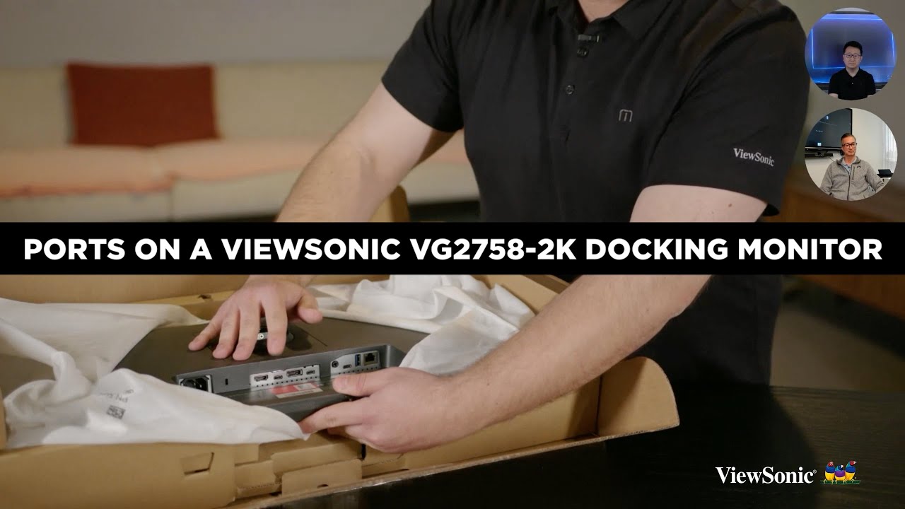Ports on a ViewSonic VG2758-2K Docking Monitor