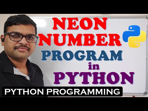 NEON NUMBER PROGRAM IN PYTHON PROGRAMMING