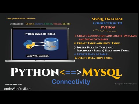 P5 Python Database Connectivity Using Mysql Database Update And Delete Record From Table Python
