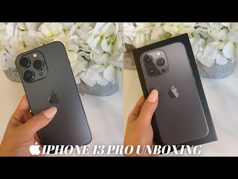 NEW GRAPHITE IPHONE 13 PRO UNBOXING | camera test, phone & accessories unboxing!