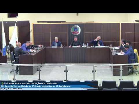 03ª Sessão Extraordinária, da 2ª Sessão Legislativa, da XX Legislatura.