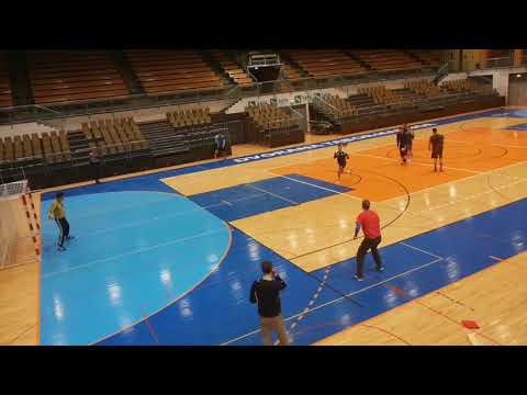 HANDBALL TACTIC BOARD: goalkeepers warm up + 3vs2 (part2)