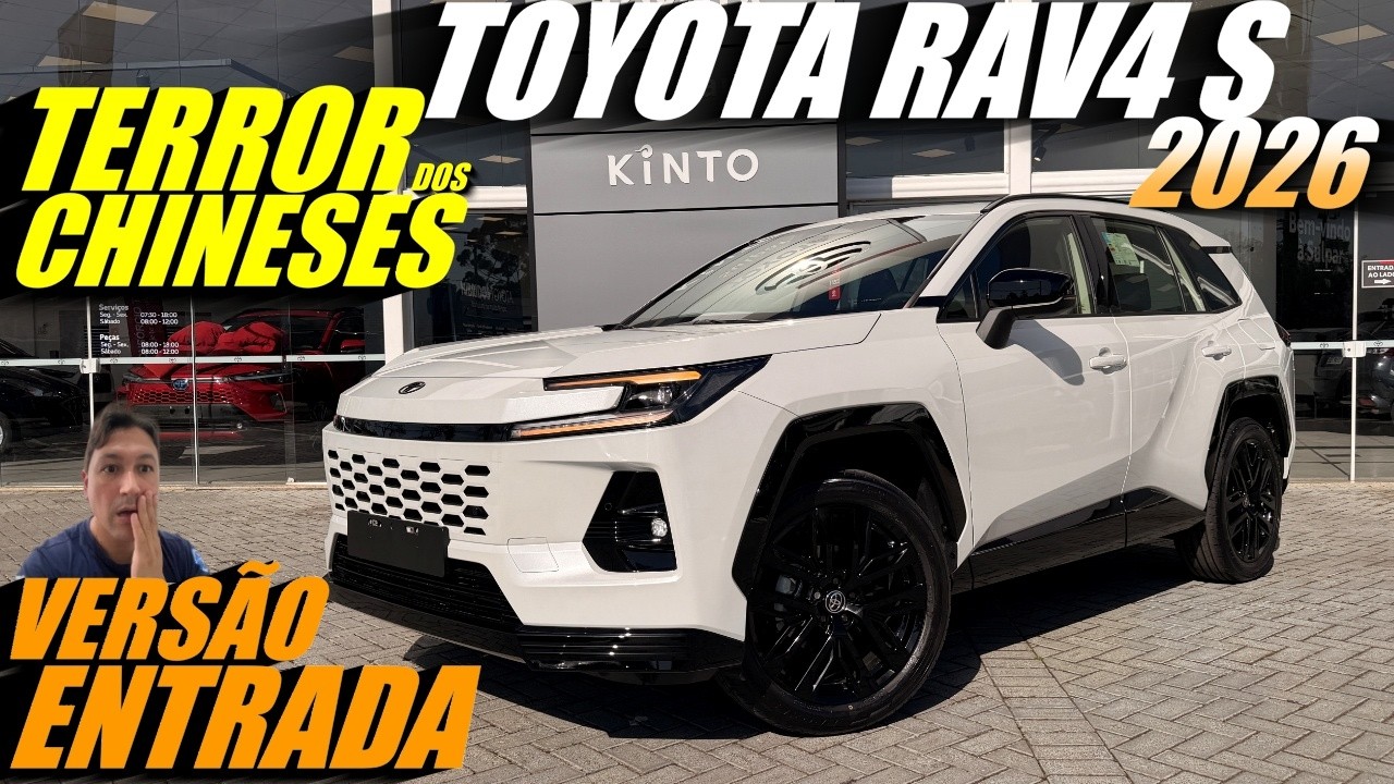 NOVO TOYOTA RAV4 S HYBRID 2026 VERSÃO DE ENTRADA - Terror dos chineses?