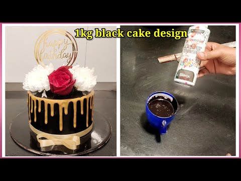 golden drip cake | drip cake | flower cake design | 1st anniversary cake| wedding anniversary cake