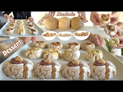 SOLO 3 INGREDIENTI di base per 3 DIVERSI DESSERT alle MANDORLE alle NOCCIOLE alle NOCI GLUTEN-FREE