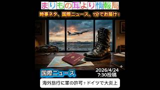 海外旅行に軍の許可？ドイツで大炎上 #ニュース解説 #一分でわかる #時事ネタ #国際ニュース #ドイツ #兵役 #安全保障