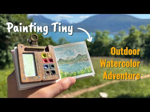 How I Paint a Mini Landscape Outdoors with Watercolors | A Relaxing Plein Air Moment