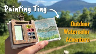 How I Paint a Mini Landscape Outdoors with Watercolors | A Relaxing Plein Air Moment