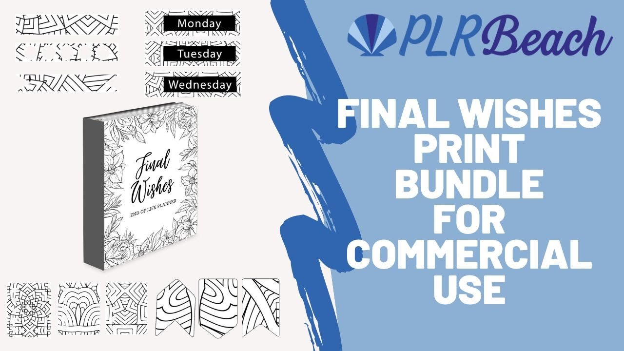 Final Wishes Printable Planner with Commercial Use | PLR Printables for Sale