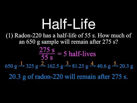 Radioactivity, Half-Life and Decay Example Problems