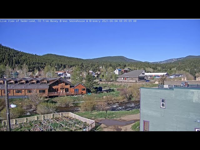 Live webcam view of Nederland Panoramic Town View