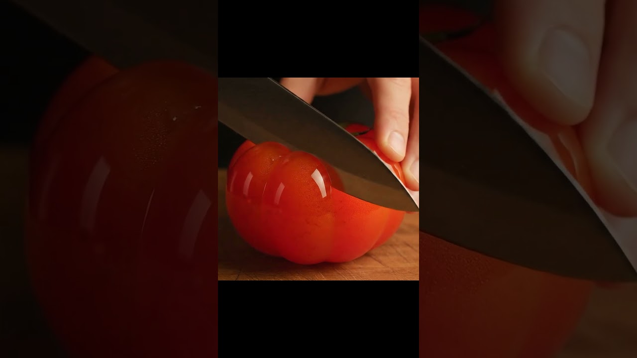 Cutting Glass Tomato ASMR 🍅 #ai #aiart #asmr #glasscutting #satisfying #asmrsounds