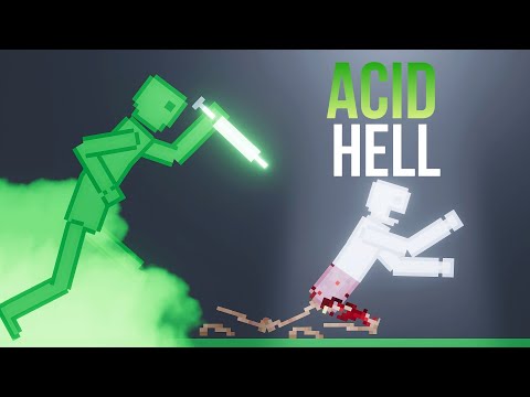 People vs Acid Human in ACID HELL - People Playground 1.25