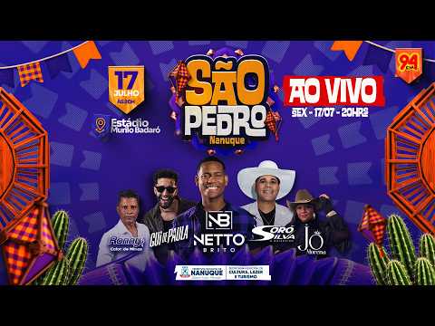 🔴AO VIVO🔴 COBERTURA OFICIAL SÃO PEDRO 2026 EM NANUQUE/MG - 17/07 - 20HRS