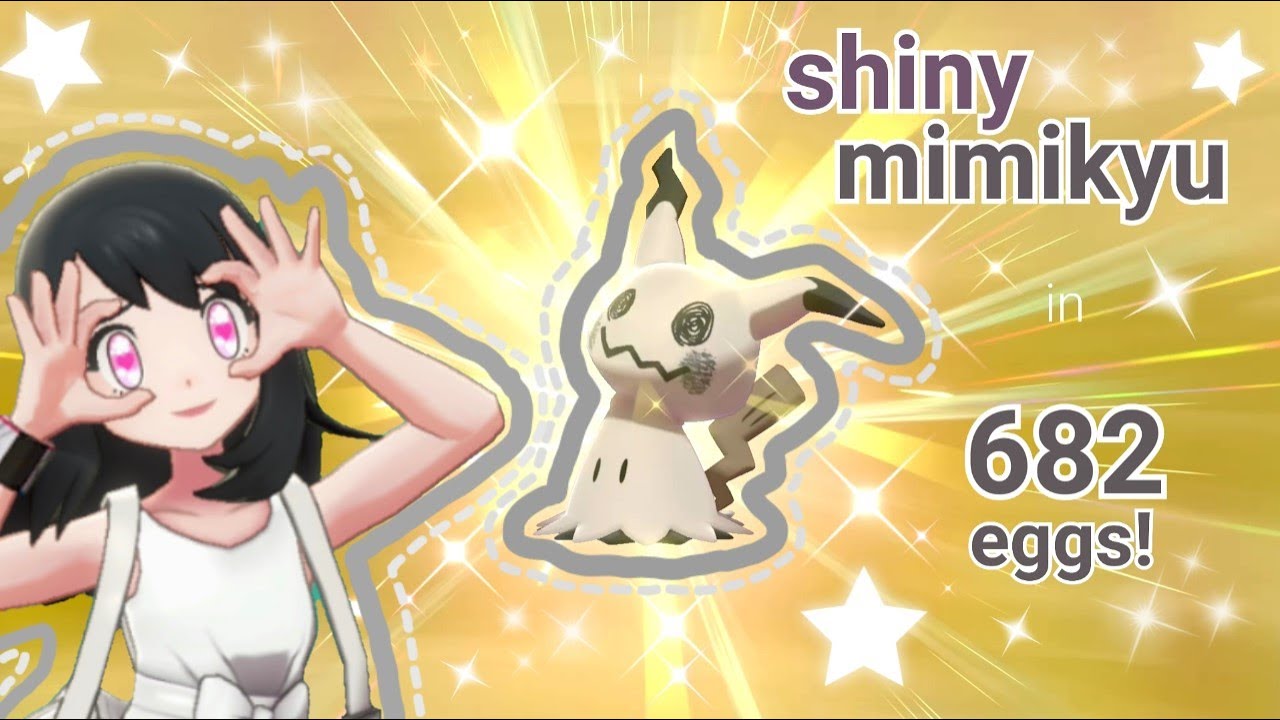 ♡ SHINY MIMIKYU - in 682 eggs! (pokemon sword) ♡