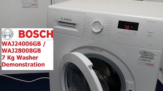 Bosch WAJ24006GB & WAJ28008GB 2020 model Washing Machine Demonstration