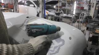Ремонт переднего и заднего бампера Toyota Camry acv40 - выпаиваем сетку, и кривой китайский бампер