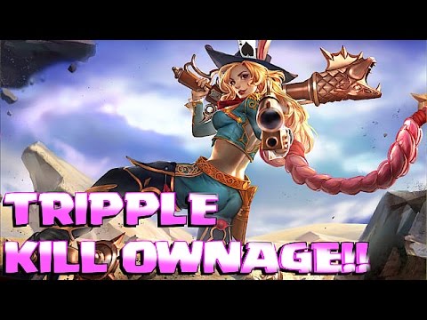 Vainglory - GWEN BURST WP TEAM KILLER!!! (Lane team push)