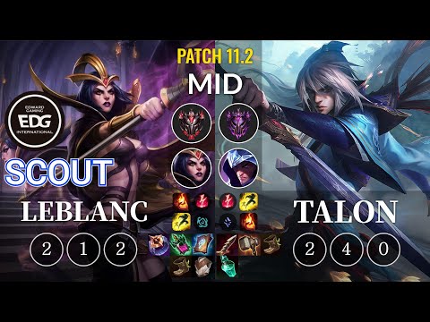 EDG Scout LeBlanc vs Talon Mid - KR Patch 11.2