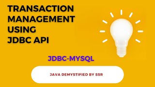 Transaction Management using JDBC API