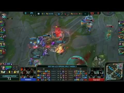 Phoenix1 vs Team Envy Highlights  NALCS  Spring 2017   P1 vs NV  Week 2 Day 2