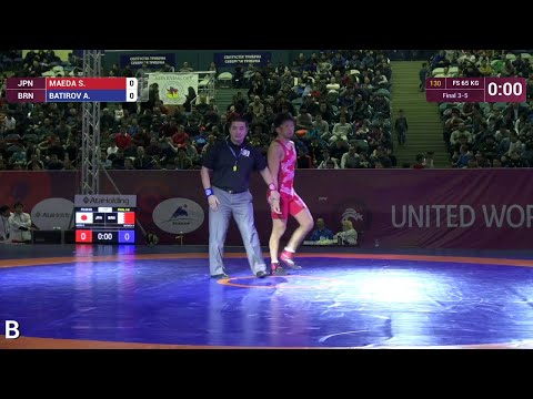 BRONZE FS - 65 kg: S. MAEDA (JPN) df. A. BATIROV (BRN) by forfeit, 0-0