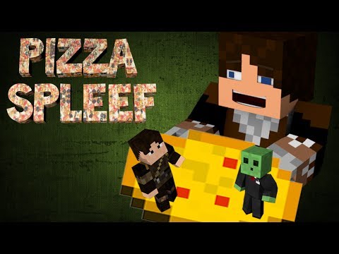 Minecraft: EAT ALL THE BLOCKS! (Pizza Spleef) w/ MrWill and Whiffen