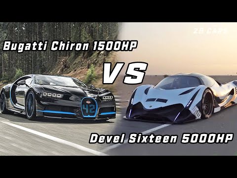 Bugatti Chiron 1500HP VS Devel Sixteen 5000HP | World’s Fastest Cars!!
