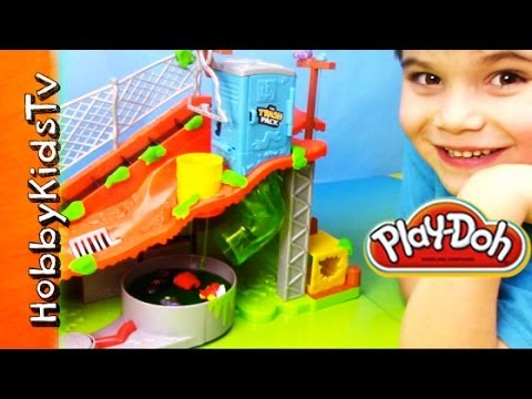 Trash Pack Slime and PLAY-DOH Toy Review! We Play with Ooze with HobbyKidsTV