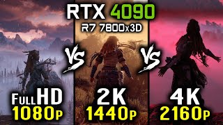 Horizon Zero Dawn - 1080p vs 1440p vs 2160p 4K - RTX 4090  R7 7800x3D