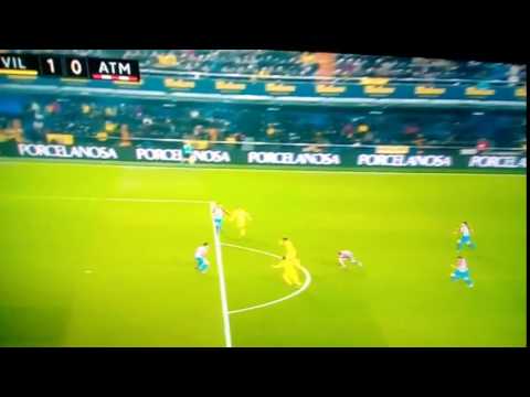 Gol de Manu Trigueros Villareal vs Atletico de Madrid 1-0 / 2016