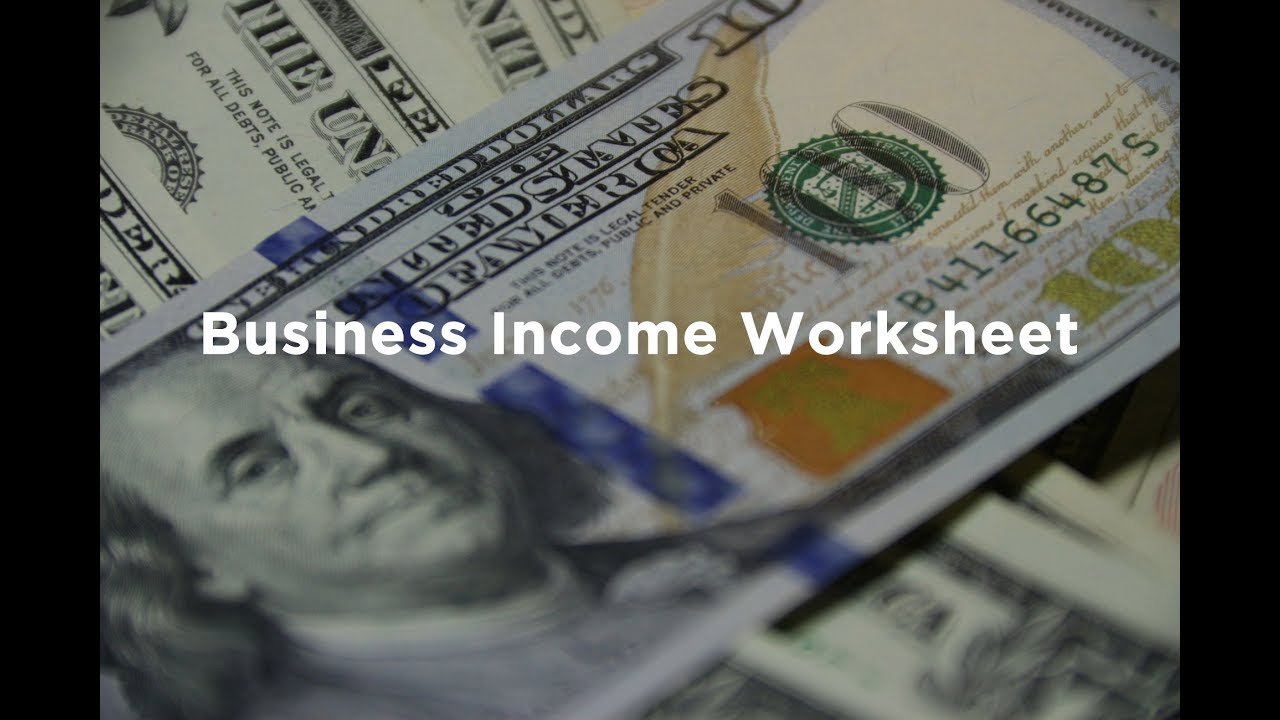 Business Income Worksheet | C3 Insurance Academy