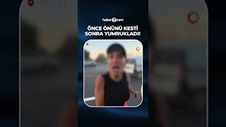 Artistlik yapma dedi motosikletliye saldırdı!
