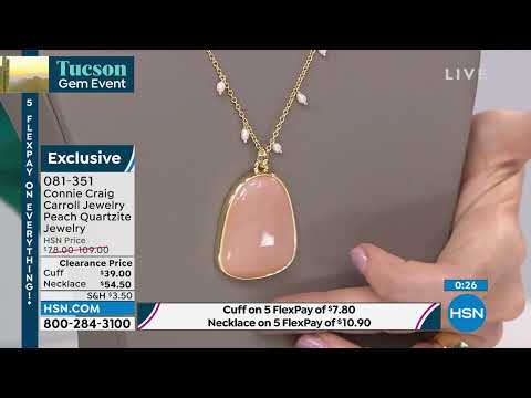 Connie Craig Carroll Jewelry Faith Peach Quartzite Cuff