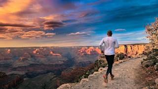 Grand Canyon South Rim Trail Run from the Visitor Center to Bright Angel Trailhead