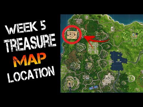 FORTNITE WEEK 5  Follow the treasure map found in Snobby Shores